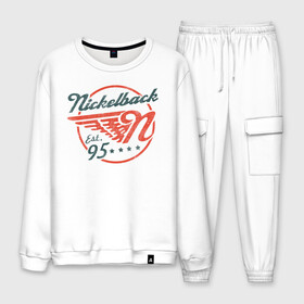 Мужской костюм хлопок Nickelback: в Ухте, 100% хлопок | на свитшоте круглая горловина, мягкая резинка по низу. Брюки заужены к низу, на них два вида карманов: два “обычных” по бокам и два объемных, с клапанами, расположенные ниже линии бедра. Брюки с мягкой трикотажной резинкой на поясе и по низу штанин. В поясе для дополнительного комфорта — широкие завязки | dark horse | feed the machine | nickelback | no fixed adress | группы | метал | музыка | никлбэк | рок | хард рок | чед крюгер