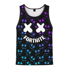 Мужская майка 3D с принтом FORTNITE x MARSHMELLO в Ухте, 100% полиэстер | круглая горловина, приталенный силуэт, длина до линии бедра. Пройма и горловина окантованы тонкой бейкой | Тематика изображения на принте: 2019 | armor | armour | cybersport | esport | fortnite | game | llama | logo | броня | игра | киберспорт | лама | фиолетовый | фирменные цвета | фортнайт