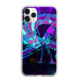Чехол для iPhone 11 Pro матовый с принтом League Of Legends Neon Dragon в Ухте, Силикон |  | akali | dragon | kda | league of egends | lol | neon | дракон | неон | персонаж