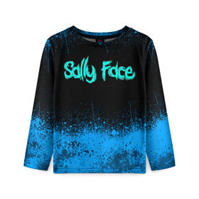 Детский лонгслив 3D с принтом Sally Face (19) в Ухте, 100% полиэстер | длинные рукава, круглый вырез горловины, полуприлегающий силуэт
 | face | fisher | larry johnson | mask | sally | sally face | sally fisher | демоны | духи | маска | призраки | салли | салли фейс | салли фишер | фейс
