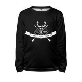 Детский лонгслив 3D True Detective: в Ухте, 100% полиэстер | длинные рукава, круглый вырез горловины, полуприлегающий силуэт
 | carcosa | true detective | каркоса | криминал | мистика | настоящий детектив | раст коул | религия | ритуал | рога | символ | эзотерика