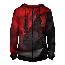 Мужская толстовка 3D на молнии с принтом Titanfall в Ухте, 100% полиэстер | длина до линии бедра, манжеты и пояс оформлены мягкой тканевой резинкой, двухслойный капюшон со шнурком для регулировки, спереди молния, по бокам два кармана | 