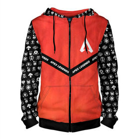 Мужская толстовка 3D на молнии с принтом APEX LEGENDS в Ухте, 100% полиэстер | длина до линии бедра, манжеты и пояс оформлены мягкой тканевой резинкой, двухслойный капюшон со шнурком для регулировки, спереди молния, по бокам два кармана | apex legends | apex legends battle. | apex legends engine | apex legends origin | apex legends игра | titanfall apex legends