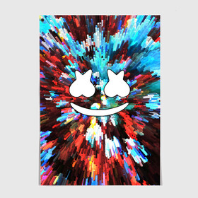 Постер с принтом Marshmello DJ в Ухте, 100% бумага
 | бумага, плотность 150 мг. Матовая, но за счет высокого коэффициента гладкости имеет небольшой блеск и дает на свету блики, но в отличии от глянцевой бумаги не покрыта лаком | christopher comstock | dj | marshmello | music | диджей | клубная музыка | клубняк | крис комсток | логотип | маршмэллоу | музыка