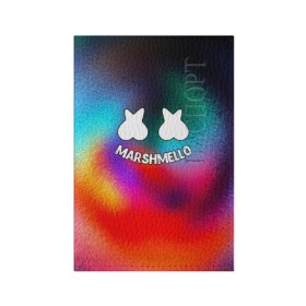 Обложка для паспорта матовая кожа с принтом Marshmello 2019 в Ухте, натуральная матовая кожа | размер 19,3 х 13,7 см; прозрачные пластиковые крепления | christopher comstock | dj | marshmello | music | диджей | клубная музыка | клубняк | крис комсток | логотип | маршмэллоу | музыка
