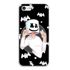 Чехол для iPhone 5/5S матовый с принтом Marshmello в Ухте, Силикон | Область печати: задняя сторона чехла, без боковых панелей | alone | beautiful now | disc | dj | jockey | marshmallow | американский | диджей | дискотека | маршмэллоу | продюсер