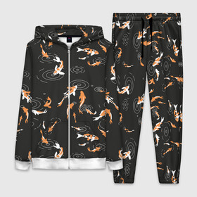Женский костюм 3D с принтом Карпы кои в Ухте,  |  | carp | fish | golden | koi | белые | вода | волны | графика | золотая | иллюстрация | карпы | картинка | кои | косяк | красные | мода | молодежная | оранжевые | орнамент | плеск | плывут | природа | пятна | рисунок