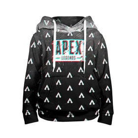 Детская толстовка 3D с принтом APEX LEGENDS/GLITCH в Ухте, 100% полиэстер | двухслойный капюшон со шнурком для регулировки, мягкие манжеты на рукавах и по низу толстовки, спереди карман-кенгуру с мягким внутренним слоем | Тематика изображения на принте: apex legends | apex legends battle. | apex legends engine | apex legends origin | apex legends игра | titanfall apex legends