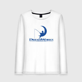 Женский лонгслив хлопок с принтом Dream Works в Ухте, 100% хлопок |  | dream works | дрим воркс | шрек