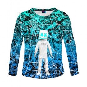 Женский лонгслив 3D с принтом Spidermello в Ухте, 100% полиэстер | длинные рукава, круглый вырез горловины, полуприлегающий силуэт | 