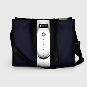 Сумка-шоппер 3D с принтом csgo - Ninja in Pijamas (2019) в Ухте, 100% полиэстер | застегивается на металлическую кнопку; внутренний карман застегивается на молнию. Стенки укреплены специальным мягким материалом, чтобы защитить содержимое от несильных ударов
 | 0x000000123 | csgo | ninja in pijamas | nip | ксго | ниндзя в пижамах | нип