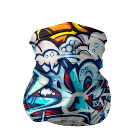 Бандана-труба 3D с принтом Graffiti в Ухте, 100% полиэстер, ткань с особыми свойствами — Activecool | плотность 150‒180 г/м2; хорошо тянется, но сохраняет форму | grafity | paint | street art | urban | город | граффити | искусство | кирпичи | краски | рисунки | стена | улицы | уличное искусство