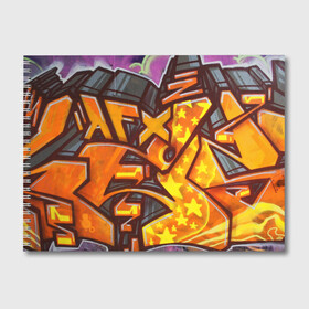 Альбом для рисования с принтом graffiti color в Ухте, 100% бумага
 | матовая бумага, плотность 200 мг. | graffiti | paint | street art | urban | город | граффити | искусство | кирпичи | краски | рисунки | стена | улицы | уличное искусство