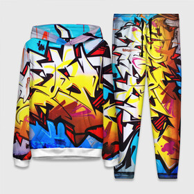 Женский костюм 3D (с толстовкой) с принтом Неоновые надписи в Ухте,  |  | Тематика изображения на принте: grafity | paint | street art | urban | город | граффити | искусство | кирпичи | краски | рисунки | стена | улицы | уличное искусство