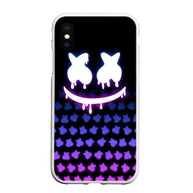Чехол для iPhone XS Max матовый с принтом MARSHMELLO в Ухте, Силикон | Область печати: задняя сторона чехла, без боковых панелей | fortnite marshmello | friend marshmello | happy marshmello | marshmallow anne | marshmello | marshmello bastille | marshmello marie | spotlight marshmello.