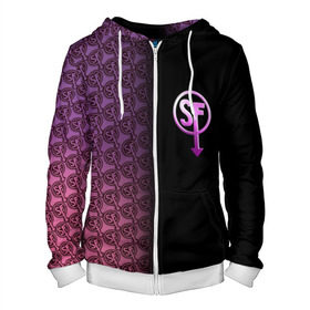 Мужская толстовка 3D на молнии с принтом Sally Face в Ухте, 100% полиэстер | длина до линии бедра, манжеты и пояс оформлены мягкой тканевой резинкой, двухслойный капюшон со шнурком для регулировки, спереди молния, по бокам два кармана | sally face | игра | компьютерная игра | лицо | маска | протез | салли фейс | школа | шрамы