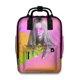 Женский рюкзак 3D Billie Eilish: в Ухте, 100% полиэстер | лямки с регулируемой длиной, сверху ручки, чтобы рюкзак нести как сумку. Основное отделение закрывается на молнию, как и внешний карман. Внутри два дополнительных кармана, один из которых закрывается на молнию. По бокам два дополнительных кармашка, куда поместится маленькая бутылочка
 | billie eilish | lovely | music | ocean eyes | pop | билли айлиш | девушка | музыка | океан | поп | эйлиш | элиш