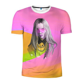 Мужская футболка 3D спортивная с принтом Billie Eilish в Ухте, 100% полиэстер с улучшенными характеристиками | приталенный силуэт, круглая горловина, широкие плечи, сужается к линии бедра | billie eilish | lovely | music | ocean eyes | pop | билли айлиш | девушка | музыка | океан | поп | эйлиш | элиш