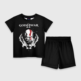 Детский костюм с шортами 3D с принтом God of War в Ухте,  |  | god of war | арес | афина | бог | бог войны | воин | генерал | гидра | кратос | призрак | спарта | татуировка