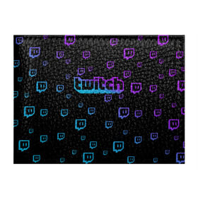 Обложка для студенческого билета с принтом Twitch (gradient)  в Ухте, натуральная кожа | Размер: 11*8 см; Печать на всей внешней стороне | видеоигры | видеостриминг | киберспорт | стрим | трансляции | турниры