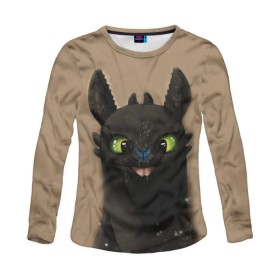 Женский лонгслив 3D с принтом Как приручить дракона в Ухте, 100% полиэстер | длинные рукава, круглый вырез горловины, полуприлегающий силуэт | детский мультфильм | для детей | дракон | как приручить дракона | мультик | мультфильм