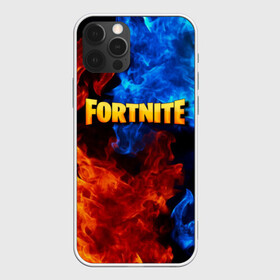 Чехол для iPhone 12 Pro с принтом FORTNITE в Ухте, силикон | область печати: задняя сторона чехла, без боковых панелей | fortnite | битва | игра | компьютерная игра | королевская | надпись | огонь | пламя | симулятор | фортнайт