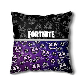 Подушка 3D с принтом Fortnite & Marshmello в Ухте, наволочка – 100% полиэстер, наполнитель – холлофайбер (легкий наполнитель, не вызывает аллергию). | состоит из подушки и наволочки. Наволочка на молнии, легко снимается для стирки | fortnite | marshmello | диджей | игра | клуб | клубная музыка | компьютерная игра | маршмеллоу | маршмэлло | маршмэллоу | музыка | симулятор | фортнайт | электронная