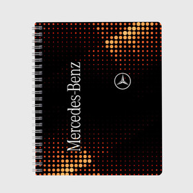 Тетрадь с принтом Mercedes в Ухте, 100% бумага | 48 листов, плотность листов — 60 г/м2, плотность картонной обложки — 250 г/м2. Листы скреплены сбоку удобной пружинной спиралью. Уголки страниц и обложки скругленные. Цвет линий — светло-серый
 | amg | mercedes | авто | автомобиль | иномарка | логотип | машина | мерседес | текстура