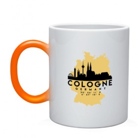 Кружка хамелеон с принтом Кёльн - Германия в Ухте, керамика | меняет цвет при нагревании, емкость 330 мл | 