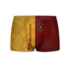 Мужские трусы 3D с принтом ENCE ESPORTS в Ухте, 50% хлопок, 50% полиэстер | классическая посадка, на поясе мягкая тканевая резинка | counter | cs:go | cybersport | strike | киберспорт | турнир | финляндия | фины