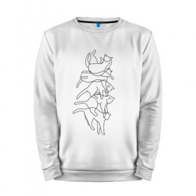 Мужской свитшот хлопок Кошачья грация: в Ухте, 100% хлопок |  | cat | кот | коты | лайн | лайнинг
