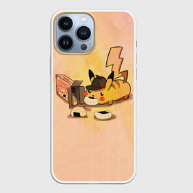 Чехол для iPhone 13 Pro Max с принтом Детектив Пика в Ухте,  |  | Тематика изображения на принте: detective pikachu | pikachu | pokemon | детектив пикачу | пика | покемон