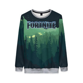 Женский свитшот 3D с принтом Fortnite в Ухте, 100% полиэстер с мягким внутренним слоем | круглый вырез горловины, мягкая резинка на манжетах и поясе, свободная посадка по фигуре | 