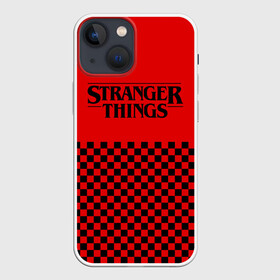 Чехол для iPhone 13 mini с принтом STRANGER THINGS в Ухте,  |  | 11 | checkerboard | eggo | eleven | netflix | stranger | things | бобби | браун | дела | крайне | милли | обратная | одинадцать | одиннадцать | очень | события | сторона | странные | стренджер | темная