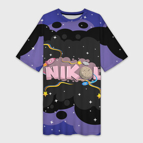 Платье-футболка 3D с принтом Nikol space в Ухте,  |  | nikol | nikolcrazyfamily