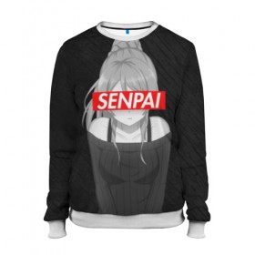 Женский свитшот 3D с принтом Anime (Senpai 5) в Ухте, 100% полиэстер с мягким внутренним слоем | круглый вырез горловины, мягкая резинка на манжетах и поясе, свободная посадка по фигуре | ahegao | anime | manga | sempai | senpai | аниме | ахегао | манга | семпай | сенпай