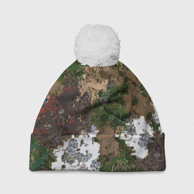 Шапка 3D c помпоном с принтом Heroes III New Map в Ухте, 100% полиэстер | универсальный размер, печать по всей поверхности изделия | heroes | heroes 3 | heroes iii | heroes3 | heroesiii | homm