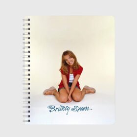 Тетрадь с принтом Oldschool Britney в Ухте, 100% бумага | 48 листов, плотность листов — 60 г/м2, плотность картонной обложки — 250 г/м2. Листы скреплены сбоку удобной пружинной спиралью. Уголки страниц и обложки скругленные. Цвет линий — светло-серый
 | Тематика изображения на принте: britney | britneyspears | glitch | icon | jean | pop | princess | spears | usa | бритни | бритниспирс | глич | джин | поп | работа | спирс | сша