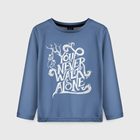 Детский лонгслив 3D с принтом You Never Walk Alone в Ухте, 100% полиэстер | длинные рукава, круглый вырез горловины, полуприлегающий силуэт
 | army | blackpink | bts | btsarmy | exo | jhope | jimin | jin | jungkook | k pop | kpop | mon | monster | rap | suga | wings | бтс