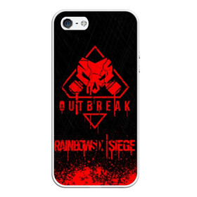 Чехол для iPhone 5/5S матовый с принтом RAINBOW SIX SIEGE OUTBREAK в Ухте, Силикон | Область печати: задняя сторона чехла, без боковых панелей | game | outbreak | rainbow six | rainbow six siege | игра