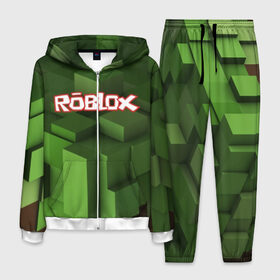 Мужской костюм 3D с принтом Roblox в Ухте, 100% полиэстер | Манжеты и пояс оформлены тканевой резинкой, двухслойный капюшон со шнурком для регулировки, карманы спереди | play | roblox | детская | для детей | игра | онлайн | ребенку | роблокс | роболкс | симулятор