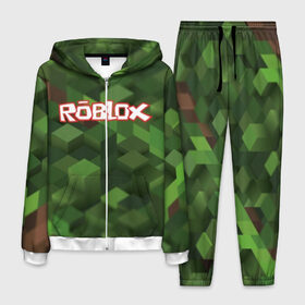 Мужской костюм 3D с принтом Roblox в Ухте, 100% полиэстер | Манжеты и пояс оформлены тканевой резинкой, двухслойный капюшон со шнурком для регулировки, карманы спереди | play | roblox | детская | для детей | игра | онлайн | ребенку | роблокс | роболкс | симулятор