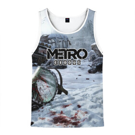 Мужская майка 3D с принтом METRO EXODUS в Ухте, 100% полиэстер | круглая горловина, приталенный силуэт, длина до линии бедра. Пройма и горловина окантованы тонкой бейкой | Тематика изображения на принте: 2035 | exodus | metro | metro exodus | metro: exodus | survival horror | арт | артём | исход | метро | метро исход | метро:исход