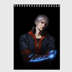 Скетчбук с принтом Devil May Cry 5 в Ухте, 100% бумага
 | 48 листов, плотность листов — 100 г/м2, плотность картонной обложки — 250 г/м2. Листы скреплены сверху удобной пружинной спиралью | cry | demon | devil | game | may | дьявол | дьяволы тоже могут плакать | игра | плачь