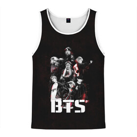 Мужская майка 3D с принтом BTS в Ухте, 100% полиэстер | круглая горловина, приталенный силуэт, длина до линии бедра. Пройма и горловина окантованы тонкой бейкой | Тематика изображения на принте: army | bangtan | beyond | boys | bts | j hope | jimin | jin | jungkook | k pop | rm | scene | suga | the | v | армия | арэма | бтс | ви | джей хоупа | сюги | чимина | чина | чонгука