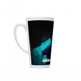 Кружка Латте с принтом Rainbow Six Siege. Thatcher в Ухте, Белая керамика | Объем 480 мл; Высота 150 мм; Диаметр 90 мм | Тематика изображения на принте: 