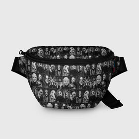 Поясная сумка 3D с принтом Slipknot в Ухте, 100% полиэстер | плотная ткань, ремень с регулируемой длиной, внутри несколько карманов для мелочей, основное отделение и карман с обратной стороны сумки застегиваются на молнию | альтернативный | американская | глэм | готик | гранж | группа | метал | модные | музыка | пост | рок | хард