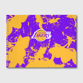 Альбом для рисования с принтом LA LAKERS в Ухте, 100% бумага
 | матовая бумага, плотность 200 мг. | los angeles lakers | nba | nba lakers | nba los angeles lakers | леброн джеймс. | лейкерс | лейкерс 2019 | лос анджелес лейкерс | хьюстон лейкерс