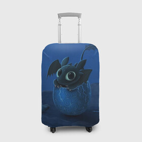 Чехол для чемодана 3D Малыш Беззубик: в Ухте, 86% полиэфир, 14% спандекс | двустороннее нанесение принта, прорези для ручек и колес | dragon | how | to train | your | астрид | беззубик | викинги | всадник | дракон | как | ночная | олух | приручить | фурия | фэнтези