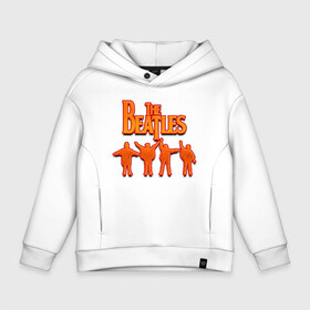 Детское худи Oversize хлопок с принтом The Beatles  в Ухте, френч-терри — 70% хлопок, 30% полиэстер. Мягкий теплый начес внутри —100% хлопок | боковые карманы, эластичные манжеты и нижняя кромка, капюшон на магнитной кнопке | битлз | британская | группа | джон леннон | джордж харрисон | ливерпуль | пол маккартни | ринго старр | рок